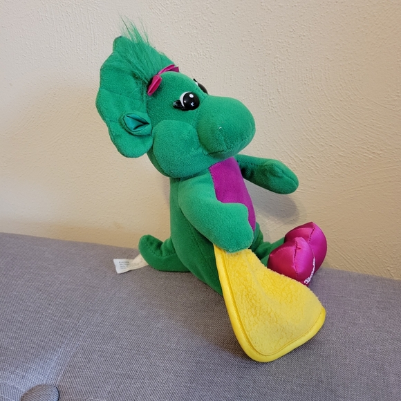 Baby Bop Green Yellow Blanket PLUSH ONLY - Tested Does NOT Sing ABC Song - Picture 4 of 6